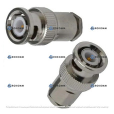 Штекер BNC під кабель (RG-6), gold pin, латунь