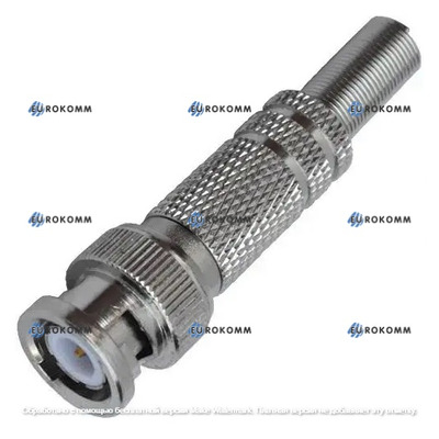 Штекер BNC на кабель, з пружиною, латунь