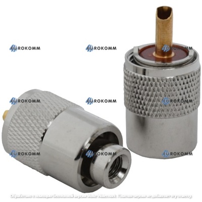 Штекер UHF (RG-58), под кабель, накрутка, латунь