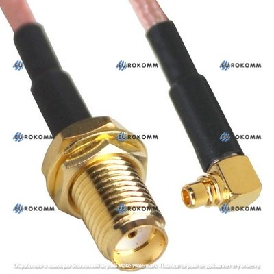 Пигтейл MMCX (MMCX - гнездо SMA), 20cм