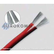 Провод силиконовый 2 жилы 28AWG (2х0,08мм.кв.) TinCU, красно-чёрный, 200мПровод силиконовый 2 жилы 28AWG (2х0,08мм.кв.) TinCU, красно-чёрный, 200м