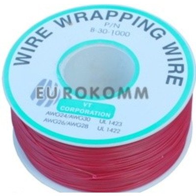 Провод монтажный 1 жила (30AWG), красный, на катушке 250м.