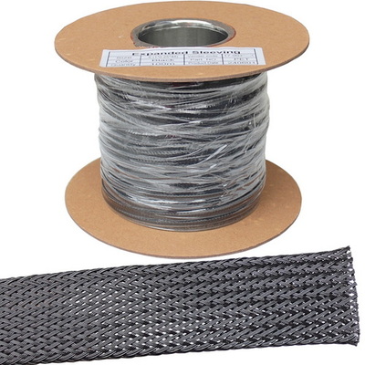 Оплётка кабельная WOER PET-06 (1/0,25*48), 4-10мм, чёрная, 100м