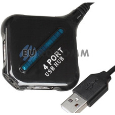USB HUB на 4 порта USB 2.0 с подсветкой (Model:P-1005), в блистере