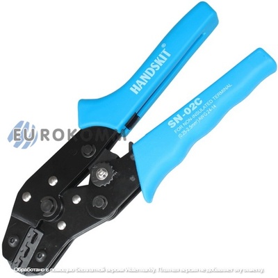 Клещи HandsKit SN-02C для опрессовки изолированных клемм 0.25-2.5 мм.кв., HandsKit
