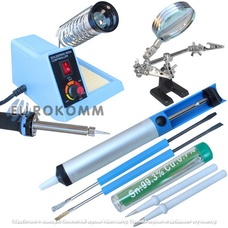 Набір ZD-99Kit (станція ZD99+третя рука+олововідсмоктувач+наконечники), Zhongdi