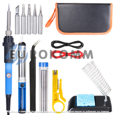 Набір YIHUA SV016 (паяльник + олововідсмоктувач + підставка + припій + пінцет)
