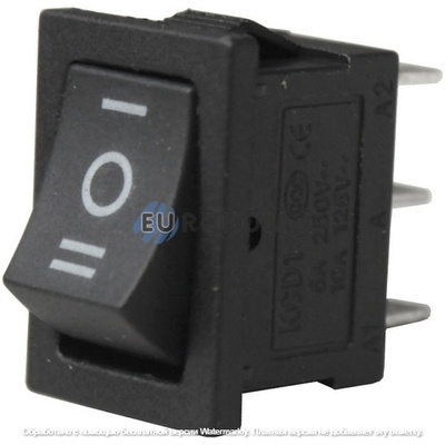 Переключатель Daier KCD1-2-103, ON-OFF-ON, 3pin, 10A 125V/6A 250V, чёрный