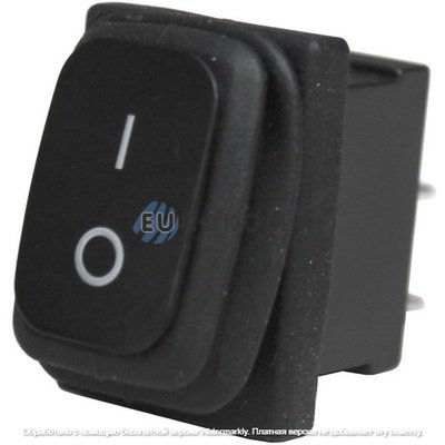 Переключатель Daier KCD1-2-101W BK, ON-OFF, 2pin, 6A 250VAC, черный