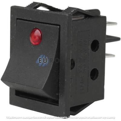 Переключатель Daier KCD2-2-201EN RD, ON-OFF, 4pin, 15A 250VAC