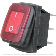 Переключатель Daier KCD2-202NW, с подсветкой, влагозащищённый, ON-ON, 6pin, 15A 250V, красный