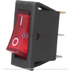 Переключатель Daier KCD3-3-101N, с подсветкой, ON-OFF, 3pin, 15A 250V, красный