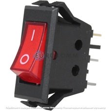 Переключатель Daier KCD3-2-101NC, с подсветкой, ON-OFF, 3pin, 15A 250V, красный