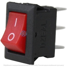 Переключатель малый Daier KCD5-102, ON-ON, 3pin, 3A 250V, красный