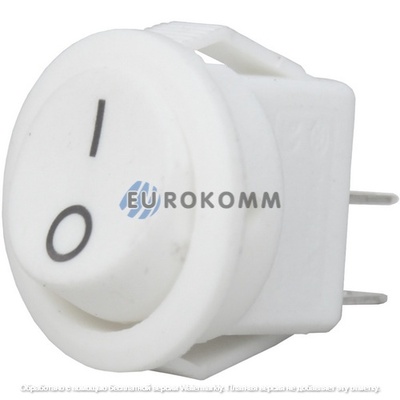 Переключатель малый Daier KCD5-2-101, ON-OFF, 2pin, 3A 250V, белый