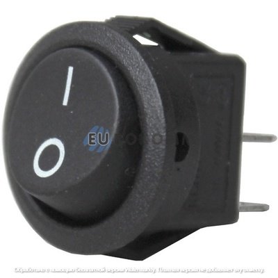 Переключатель малый Daier KCD5-2-101, ON-OFF, 2pin, 3A 250V, чёрный