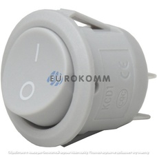 Переключатель Daier KCD1-5-101, ON-OFF, 2pin, 6A 250V, серый