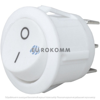 Переключатель Daier KCD1-5-102, ON-ON, 3pin, 6A 250V, белый