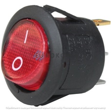 Переключатель Daier KCD1-5-101N с подсветкой, ON-OFF, 3pin, 6A 250V, красный