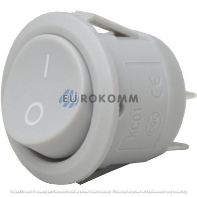 Переключатель Daier KCD1-5-101, ON-OFF, 2pin, 6A 250V, серый