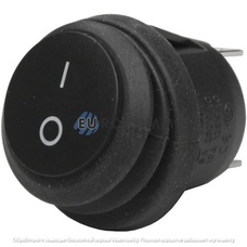 Переключатель Daier KCD1-5-102W BK, ON-ON, 3pin, 6A 250VAC, без подсветки