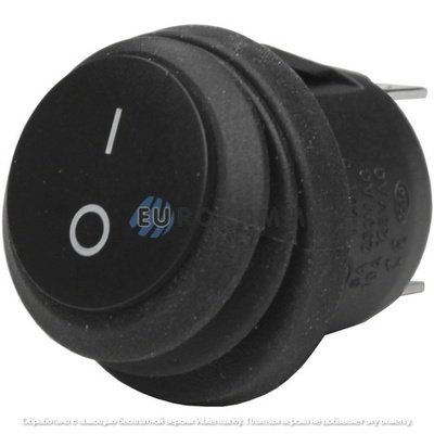 Переключатель Daier KCD1-5-102W BK, ON-ON, 3pin, 6A 250VAC, без подсветки