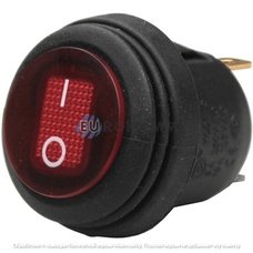 Переключатель Daier KCD1-5-101NW, с подсветкой, влагозащищённый, ON-OFF, 3pin, 6A 250V, красный