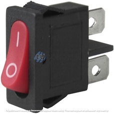 Переключатель Daier KCD1-12-101, ON-OFF, 2pin, 6A 250V, красный