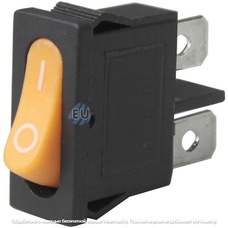Переключатель Daier KCD1-12-101, ON-OFF, 2pin, 6A 250V, жёлтый
