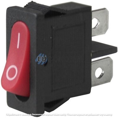 Переключатель Daier KCD1-12-101, ON-OFF, 2pin, 6A 250V, красный