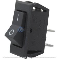 Переключатель Daier KCD6-101 BK, ON-OFF, 2pin, 6A 250V, чёрный