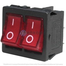 Переключатель Daier KCD1-6-2101 RD, ON-OFF, 4pin, 6A 250VAC (без подсветки)