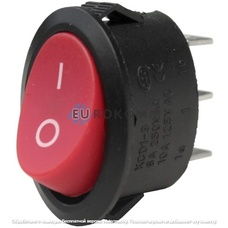 Переключатель Daier KCD1-9-102 RD, ON-ON, 3pin, 6A 250VAC, красный