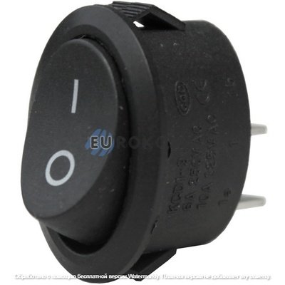 Переключатель Daier KCD1-9-101, ON-OFF, 2pin, 6A 250V, черный