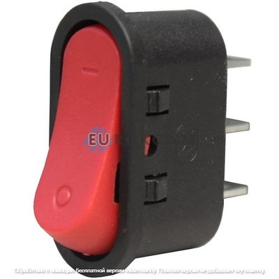 Переключатель Daier KCD1-10-102 RD, ON-ON, 3pin, 6A 250VAC (без подсветки)