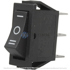 Переключатель Daier KCD3-103 BK, ON-OFF-ON, 3pin, 15A 250V, чёрный