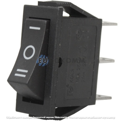 Переключатель Daier KCD3-103 BK, ON-OFF-ON, 3pin, 15A 250V, чёрный