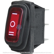 Переключатель Daier KCD3-103W RD, ON-OFF-ON, 3pin, 15A 250VAC (без подсветки)