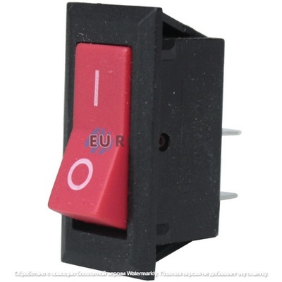 Переключатель Daier KCD3-8-101, ON-OFF, 2pin, 6A 250V, красный
