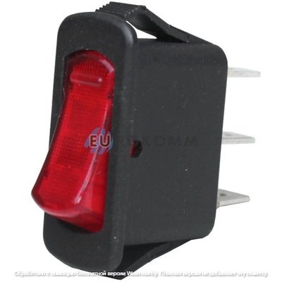 Переключатель Daier KCD3-12-101N RD, ON-OFF, 3pin, 15A 250VAC
