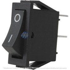 Переключатель Daier KCD3-111, OFF-(ON), 2pin, 15A 250V, чёрный