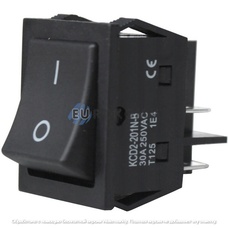 Переключатель Daier KCD2-201-B, ON-OFF, 4pin, 30A 250V, чёрный
