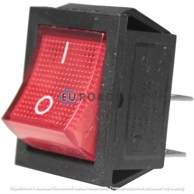 Переключатель Daier KCD2-201N, с подсветкой, ON-OFF, 4pin, 15A 250V, красный