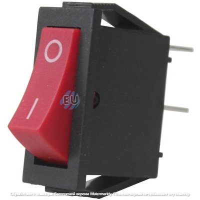 Переключатель Daier KCD3-111, OFF-(ON), 2pin, 15A 250V, красный