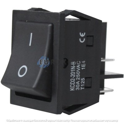 Переключатель Daier KCD2-201-B, ON-OFF, 4pin, 30A 250V, чёрный
