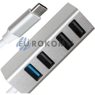 Type-C HUB на 4 порта USB 2.0/3.0 + гнездо micro USB