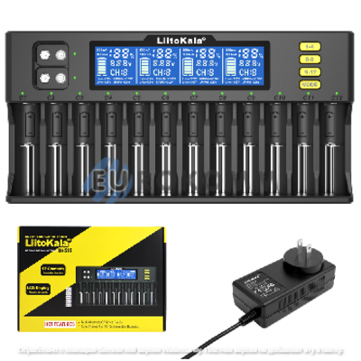 Зарядное устройство LiitoKala Lii-S12 для 12 аккумуляторов Ni-Mh/Li-Ion/LiFePO4/крона