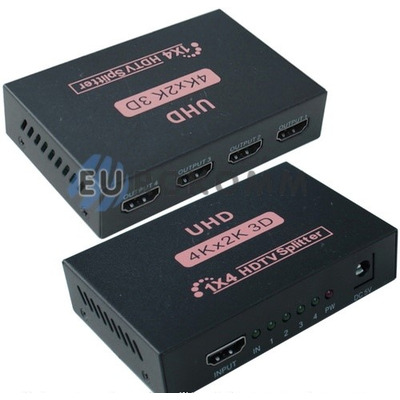 Сплитер HDMI 1x4, металл.корпус, DC-5V