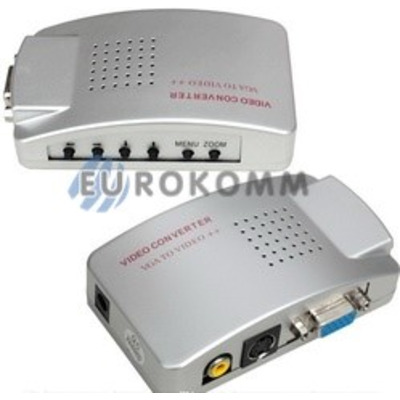 Конвертор VGA в AV (гн.VGA - гн.VGA+гн.RCA+гн.S-video), DC-5V