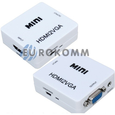 Конвертoр MINI, HDMI в VGA (гн.HDMI (IN)- гн.VGA (OUT))